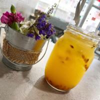 ICED PASSION FRUIT TEA(HERBAL) · tangy and sweet perfect for summer!!!