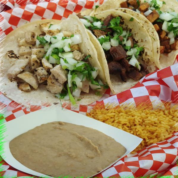 Combo Tacos · 3 tacos and 2 sides.