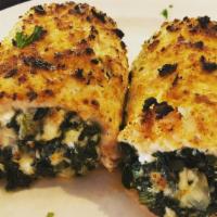 Chicken Florentine · Stuffed Chicken Breast with Spinach and Feta Cheese.