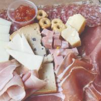 Salumi e Formaggi · A selection of five cured meats ＆ five artisanal cheeses from our market counter, hosemade m...