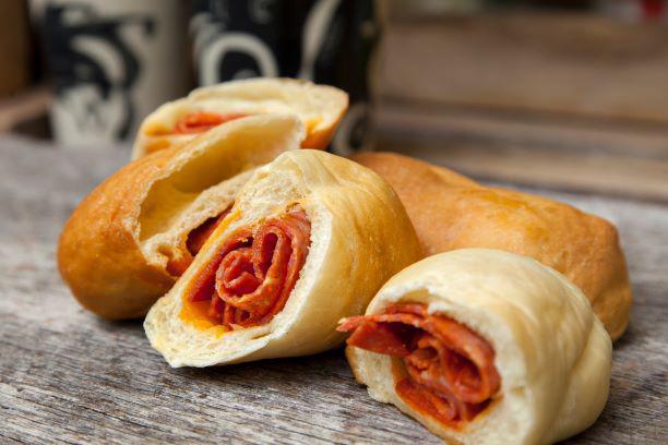 Pepperoni Rolls · Two of our famous pepperoni rolls bagged for freshness.