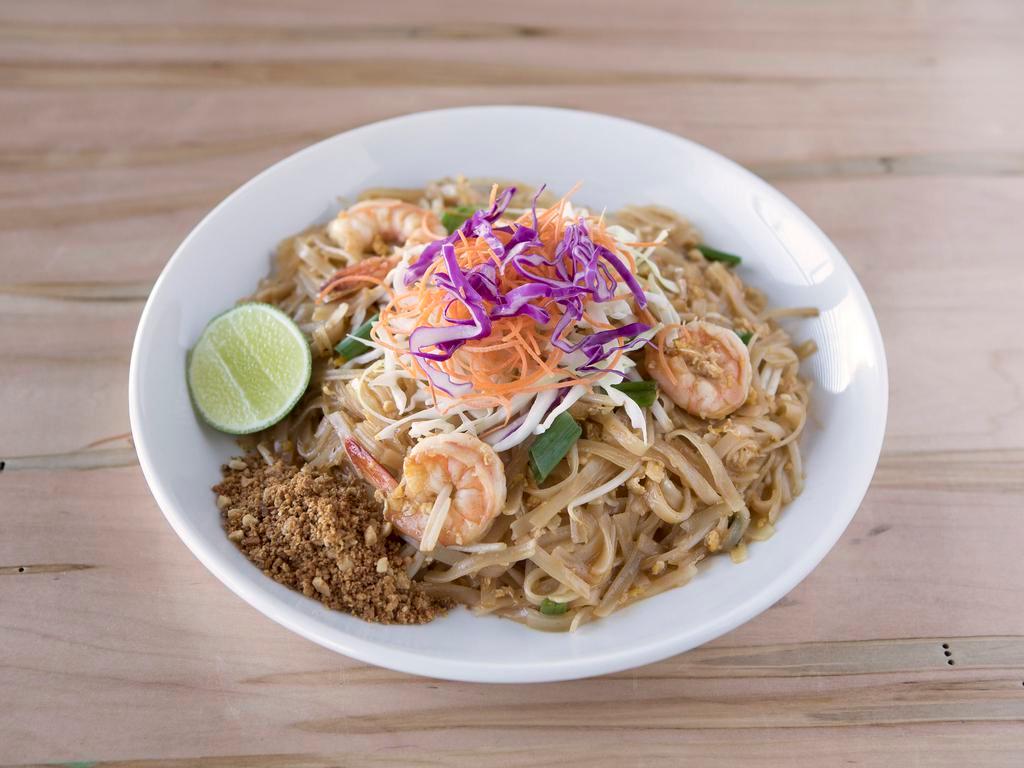 D5. Pad Thai Dinner Combo Plate · Stir fried rice noodles with our excusive sauce, eggs, green onions, peanuts and bean sprouts. Served with steamed rice, 2 egg roll and choice of soup. Substitute for fried rice for an additional charge.