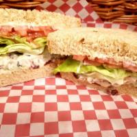 Cranberry Chicken Salad Sandwich · A refreshing take on a traditional chicken salad with the addition of cranberries is seasone...