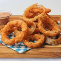 Onion Rings · Deep fried large onion rings.