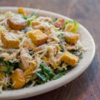 Caesar Salad - Caesar Salad with Fried Chicken · Romaine lettuce with pecorino romano, garlic croutons and caesar dressing. Roasted or Fried ...