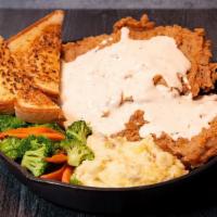 Texas Sized Kobe Beef Chicken Fried Steak · Southern-style battered, local Texas certified akaushi Kobe beef. Served with mashed potatoe...