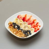 Berry Bowl · Gluten-free. Greek yogurt, honey, housemade granola, chia seeds, seasonal fruit.
