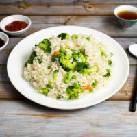 Green Vegetable Fried Rice · Green vegetable fried rice. Gluten Free