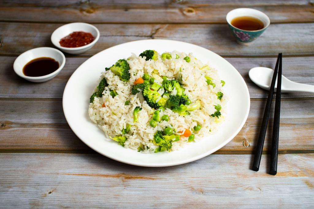 Green Vegetable Fried Rice · Green vegetable fried rice. Gluten Free