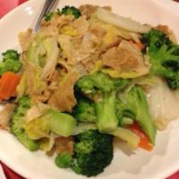 54. Bean Curd Pouch with Napa Cabbage and Green Vegetable · Bean curd pouch with napa cabbage and green vegetable. Gluten Free