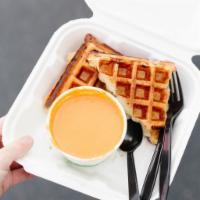Grilled Cheese and Tomato Bisque · Muenster and provolone cheese with a side of house made creamy tomato bisque.