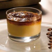 ESPRESSO CREME BRULEE · Creamy custard flavored with espresso, topped with caramelized sugar