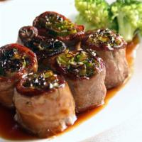 Beef Negimaki · Beef wrapped with scallion broiled with teriyaki sauce.