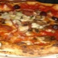 Margherita With Mushrooms ·  Tomato Sauce, Fresh Mozzarella, Grana, Basil, Assorted Mushrooms  (V)