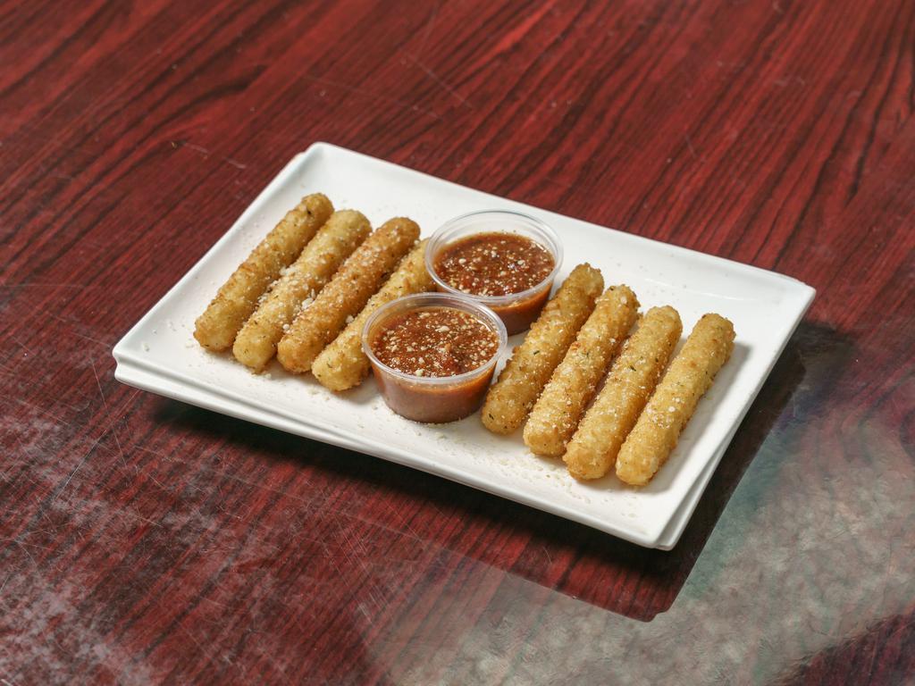 Cheese Sticks · Fried cheese with a side of marinara sauce.