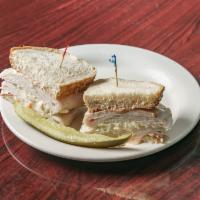Cold Rebecca Sandwich · Turkey, coleslaw, and homemade Russian dressing on rye bread.