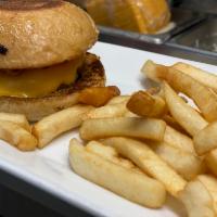 Kids Burger & Fries · A quarter-pound burger with cheese served with fries.