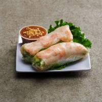 2. Fresh Spring Rolls · Fresh shrimp and pork rolls wrapped in rice paper, served with peanut sauce.