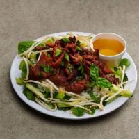 45. Bun with BBQ Pork · Fresh rice noodle salad loaded with crisp lettuce and fragrant herbs, Served with house fish...