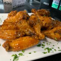 Chicken Wings · Make it wet (Buffalo, spicy honey garlic, sweet chile, garlic Parmesan or BBQ). Dipping sauc...