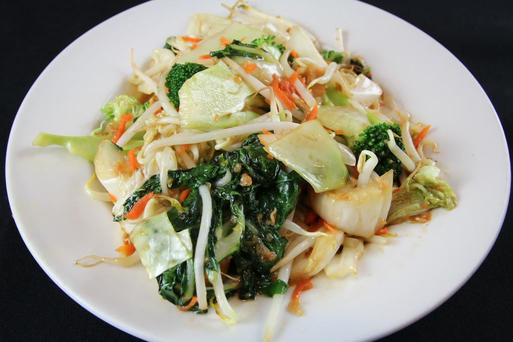 Mixed Vegetables · Cabbage, bok choy, napa, bean sprouts, mushrooms and carrots in a garlic sauce.