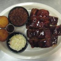 1 lb. Rib Tips Dinner · Served with choice of 2 sides and fried biscuits and apple butter.
