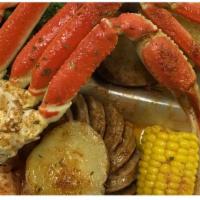 C4. One Cluster Snow Crab  and 5 Piece Jumbo Shrimp Combo · Served with sausage, potatoes, corn and broccoli