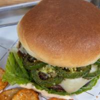 Spanish Beef Burger Combo · 1/3 lb. patty, habanero aioli, grilled jalapeno, leaf lettuce and pepper jack cheese. Includ...