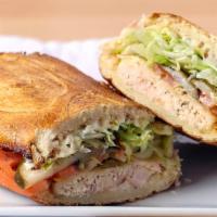 Rotisserie Chicken and Swiss Sandwich · 
