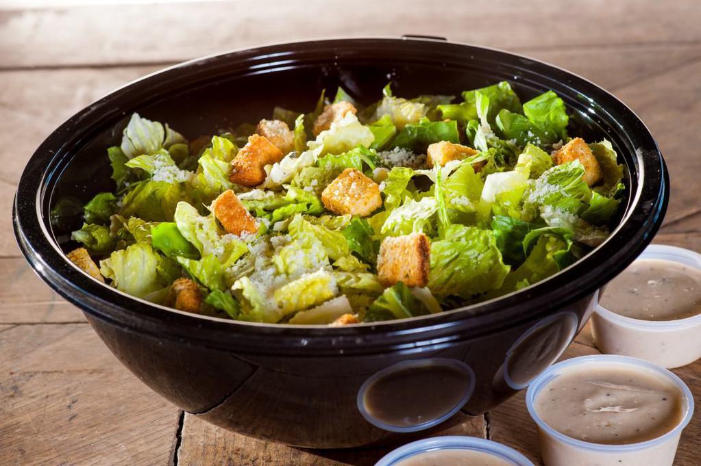 Family Size Caesar Salad · Served with 2 large sides of dressing.