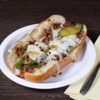 Philly Steak Sub Lunch · Onion, pepper, provolone, lettuce, tomato, mayo Italian.
