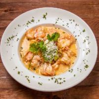 Camarones al Mojo de Ajo · Large shrimp sauteed with fresh garlic, white wine, and lemon cream sauce. Our version of sh...