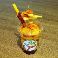 Mangonada Smoothie · Spicy Syrup and Tajin Salt blended with Mango