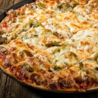 Fabulous Four Pizza · Gourmet Italian sausage, mushroom, onion, and green pepper.