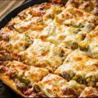 The Windy City Pizza · Gourmet Italian sausage, fresh garlic, onion and Rosati’s
hot giardiniera.
