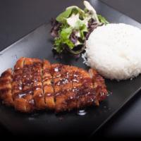 Katsu Pork · Deep fried pork chop and oshiko. Served with rice.