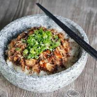 Cha Shu Bowl · Pork belly grilled and served over rive with green onions