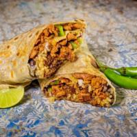 1. Meat Burrito · Comes with your choice of meat, beans and rice.