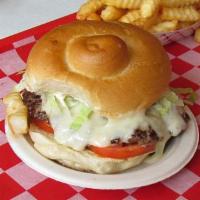 Hollywood Burger · A cheeseburger served with lettuce, tomato and mayonnaise.