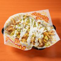 Super Fries · Guacamole, sour cream, cheese, beans, and your choice of meat. Choices of meat include: asad...