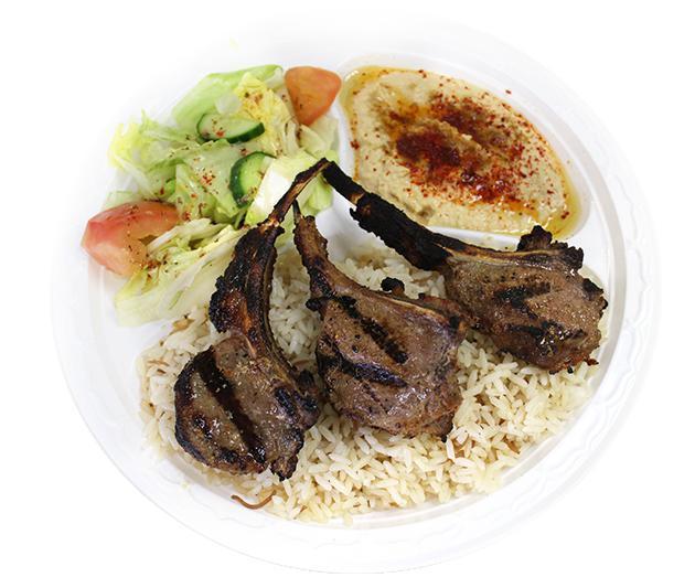 Lamb Chop Plate · Grilled lamb chop with a special blend of seasonings.