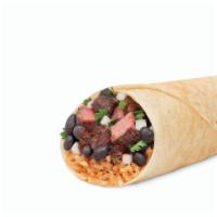 Burrito Mexicano · With rice and beans. Salsa, onions, and cilantro.