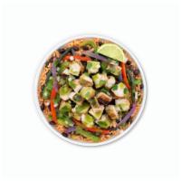 Baja Bowl · Rice, your choice of black or pinto beans, roasted veggies, onions and cilantro, and salsa v...