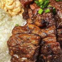 Kalbi Short Ribs  · 2 Pcs. Kalbi marinated short ribs. Upgrade rice to french fries or pork fried rice, and upgr...