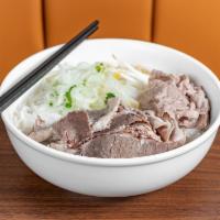 20. Rice Noodle Soup with Beef Brisket · Savory light broth with rice noodles and beef. 