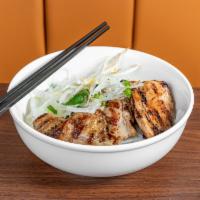 24. Rice Noodle Soup with Grilled Chicken · Savory light broth with rice noodles and chicken. 