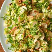 Brussels Sprouts and Kale Salad · Served with apples, hazelnuts, and Asiago cheese & dijon vinaigrette.