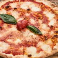 Pizza Margherita · San Marzano tomatoes, mozzarella, basil.