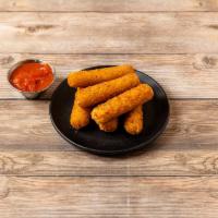 Sm. Mozzarella Sticks · Mozzarella cheese that has been coated and fried.