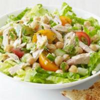 Tuna Salad · Delicious tuna mixed with mayo Includes a generous spring mix of chopped romaine and a colle...